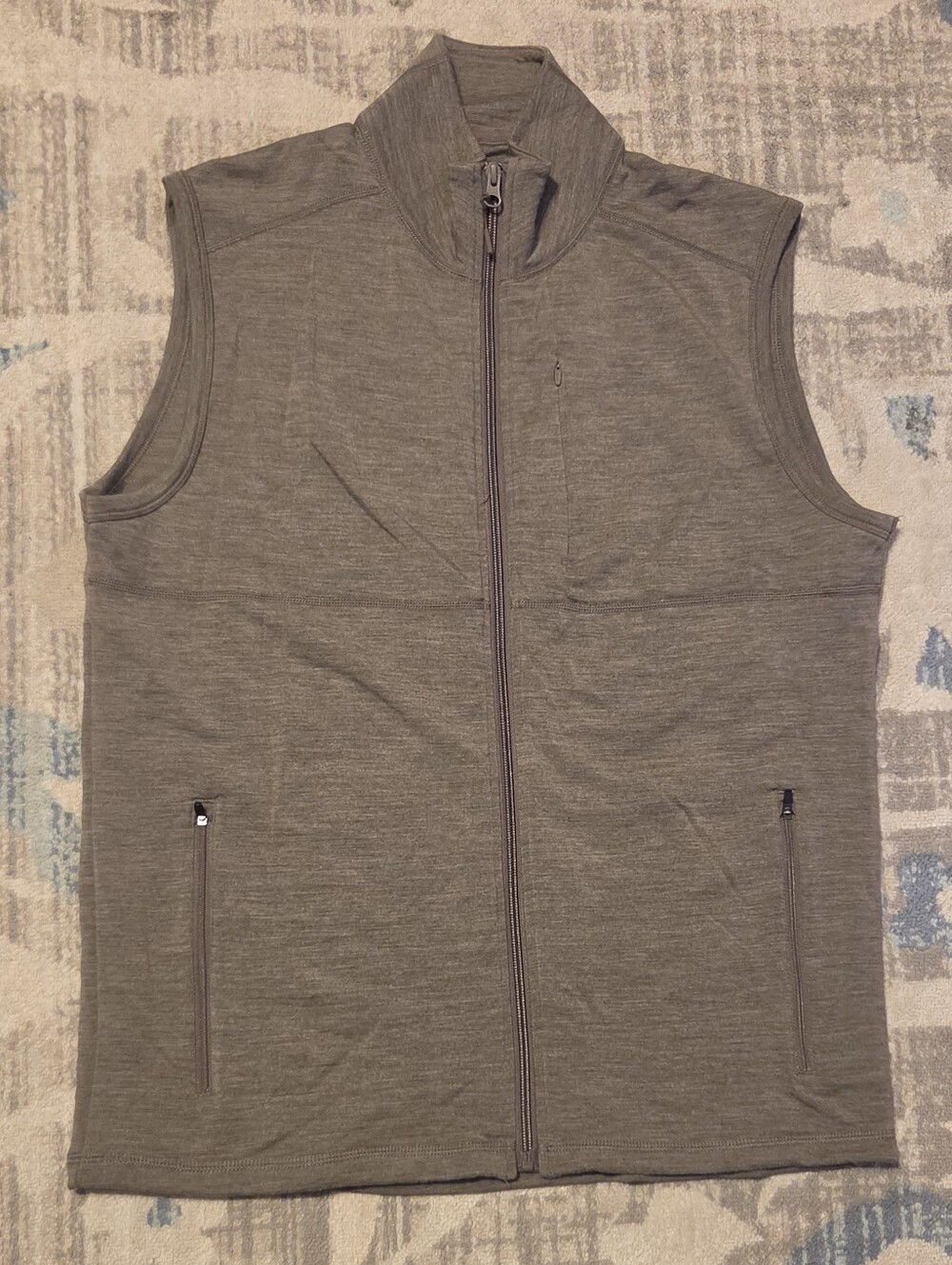 Woolx Full Zip Up Vest. Brown. Size M. Like New